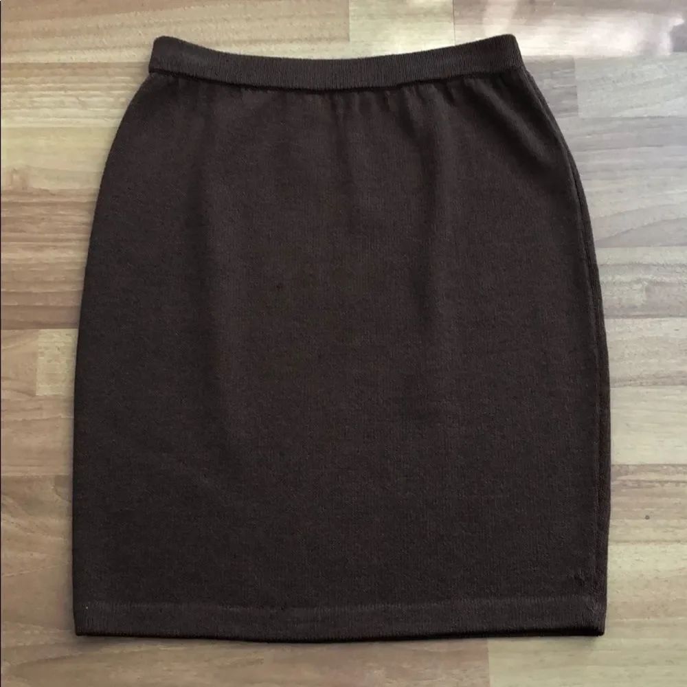 St. John brown retro vintage knit 90s skirt